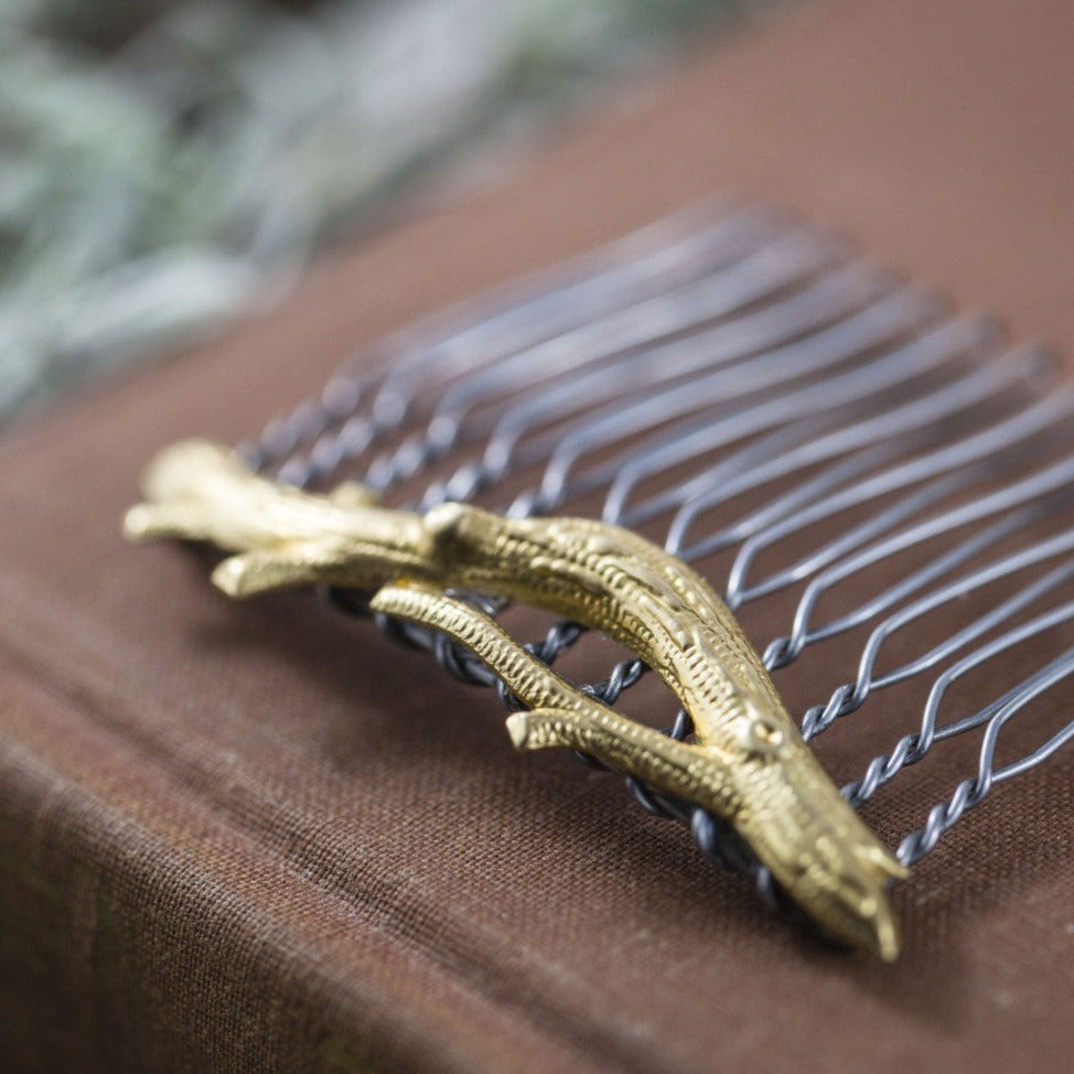 &quot;Sturdy Branch&quot; Small Hair Comb