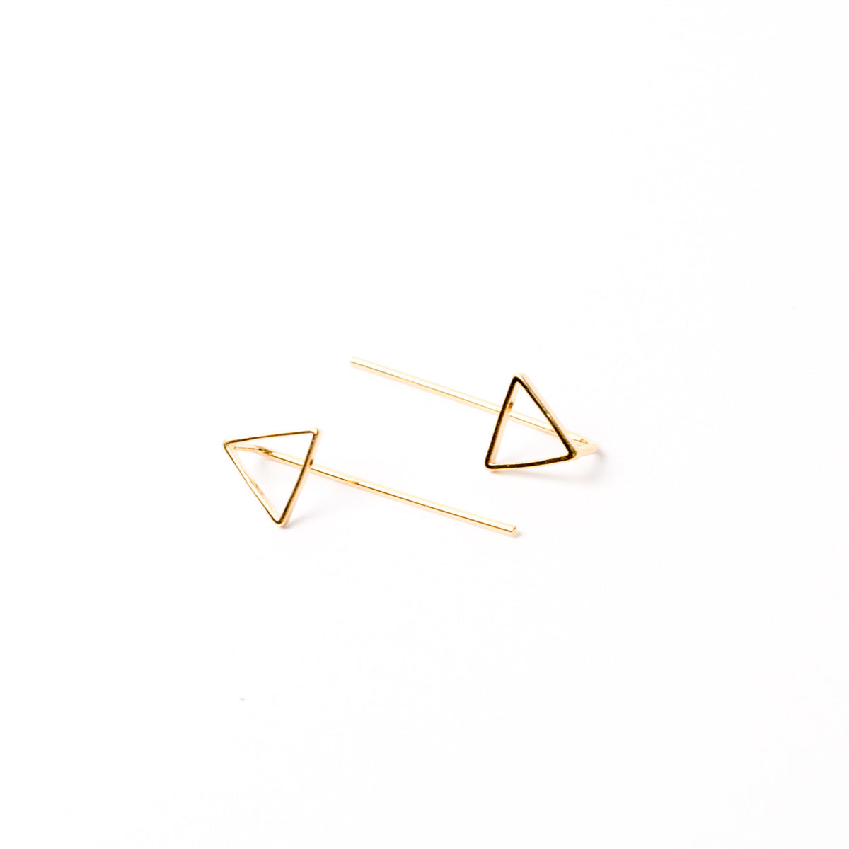 &quot;60 Degree&quot; Back-Drop Earrings (Gold &amp; Silver)