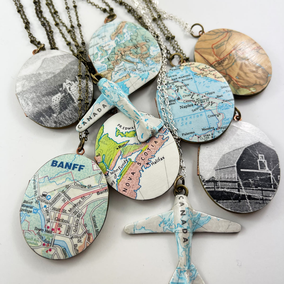 *Ready-Made* Map Locket Necklaces