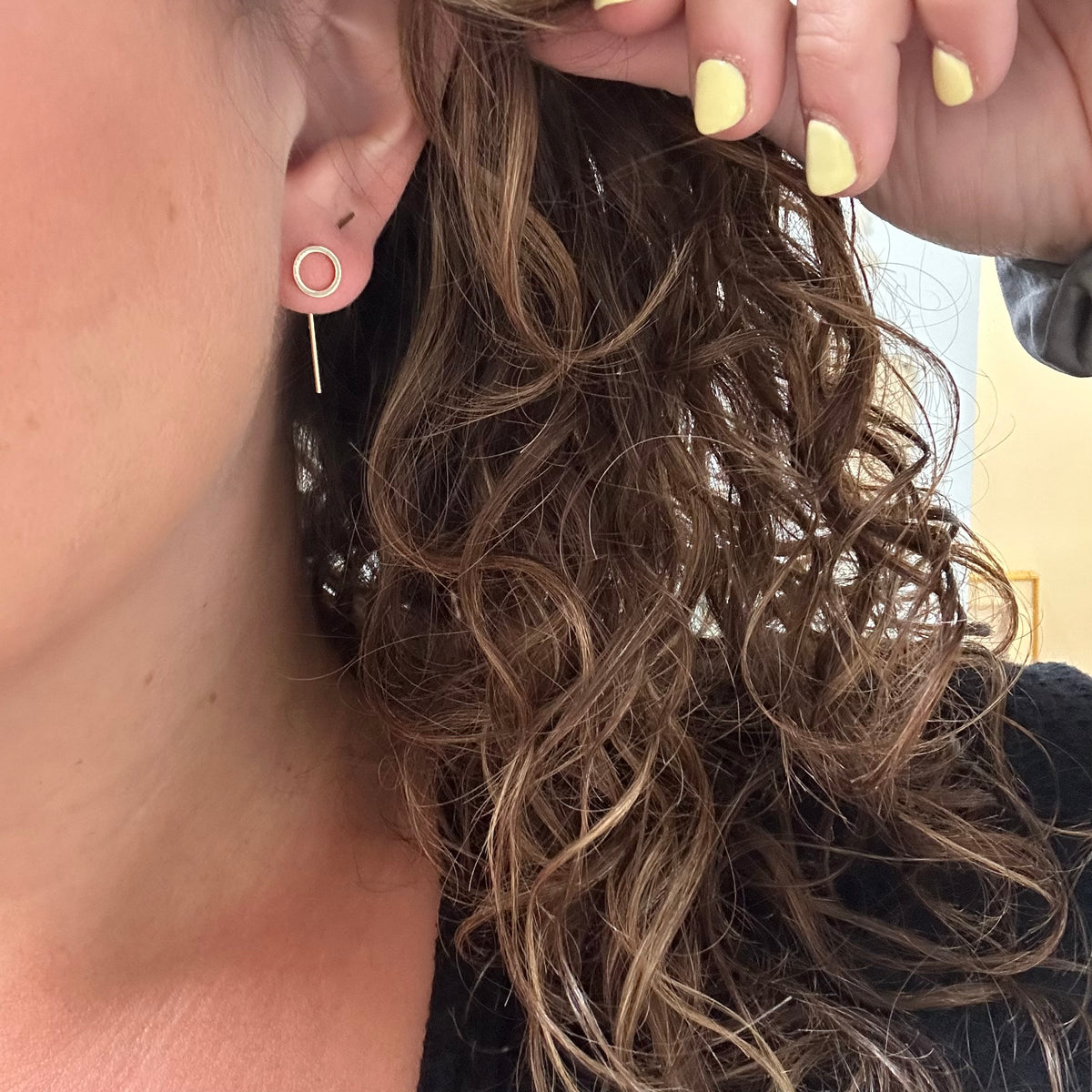 “Halo” Back Drop Earrings