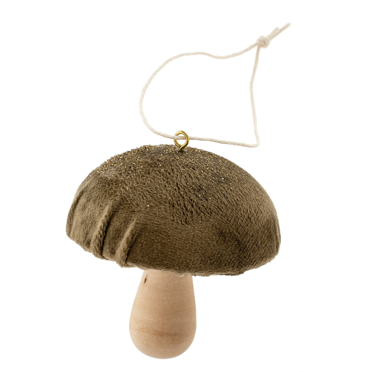 Mushroom Ornament - Olive Green