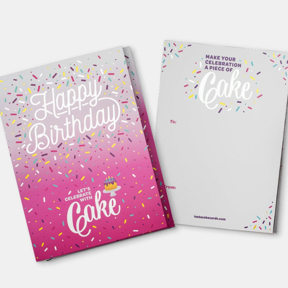 InstaCake Card - Happy Bday Pink - Chocolate