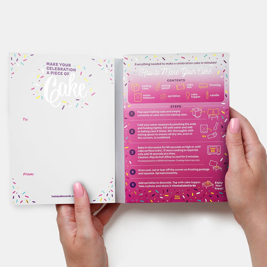 InstaCake Card - Happy Bday Pink - Chocolate