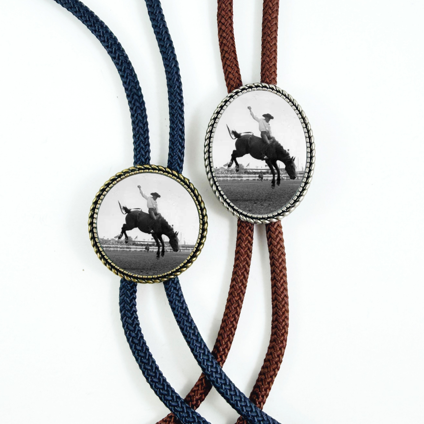 "Bronc Silhouette" Heritage Bolo Tie