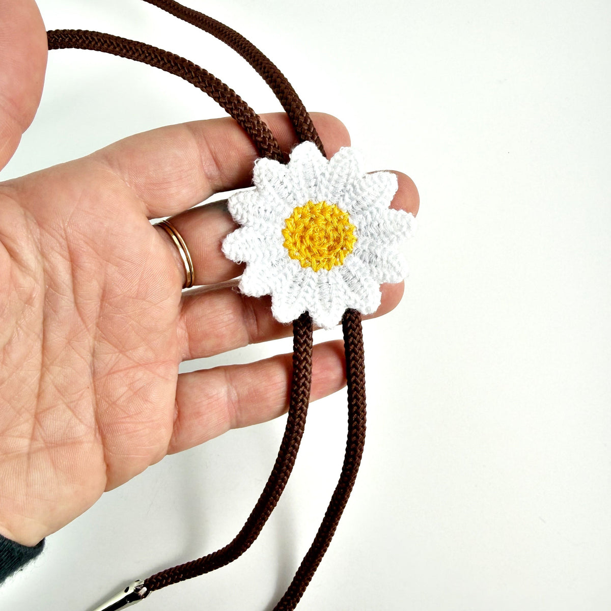 “Bloom” Crochet Bolo Tie