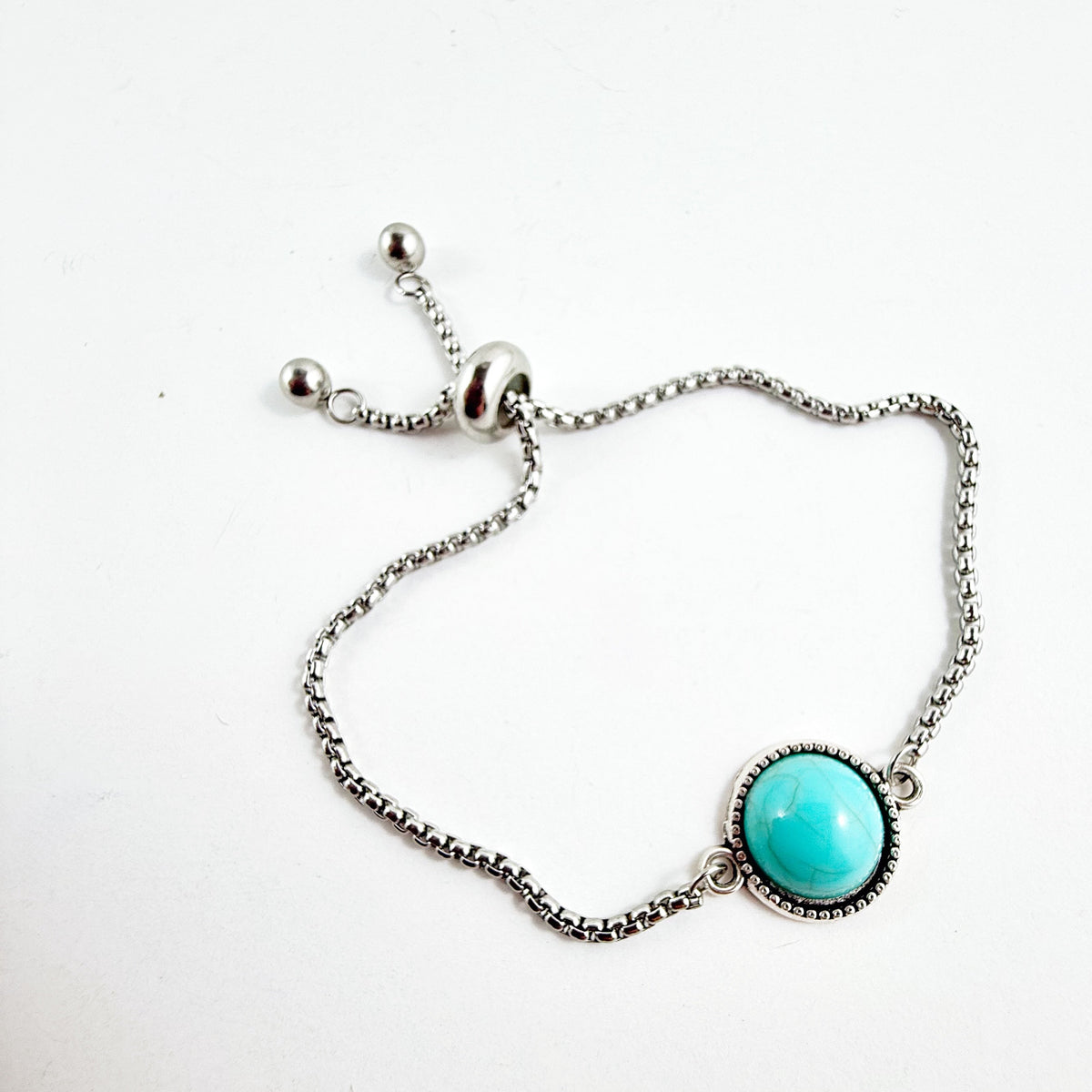 “Roundup” Turquoise Chain Bracelet