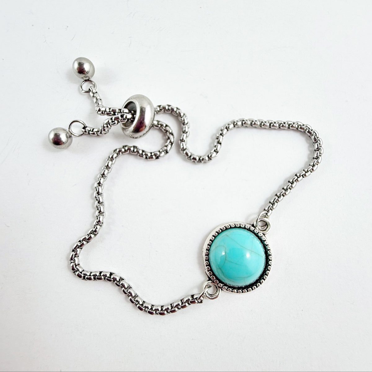 “Roundup” Turquoise Chain Bracelet