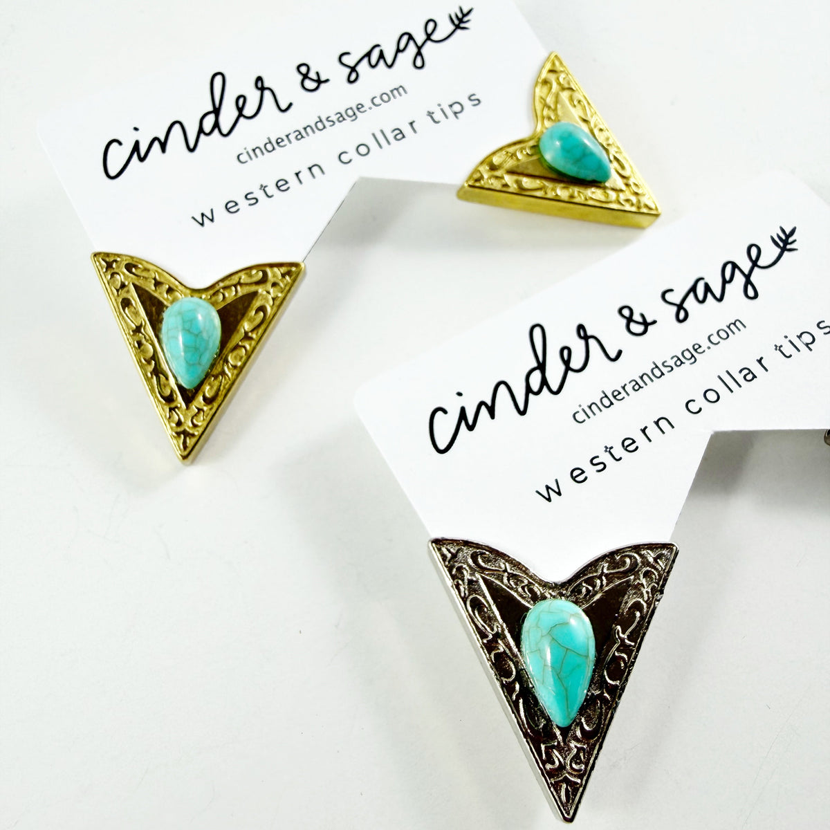 “Yuma” Turquoise Collar Tips