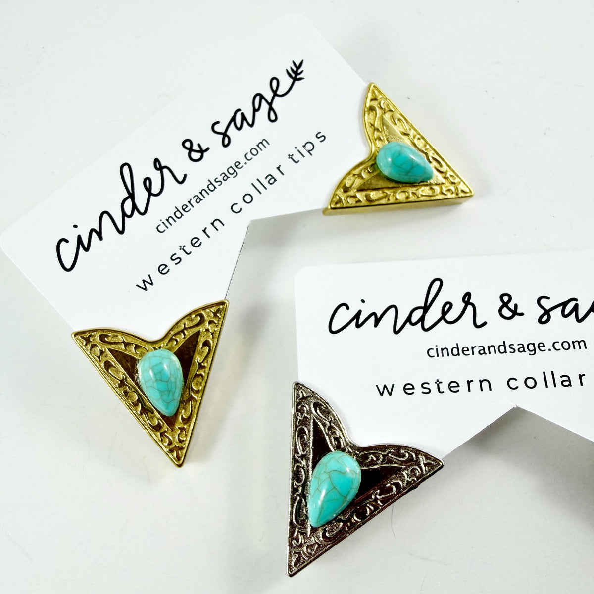 “Yuma” Turquoise Collar Tips