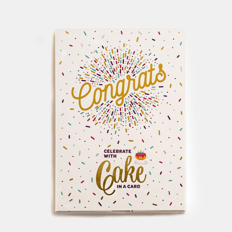 InstaCake Card - Congrats - Vanilla