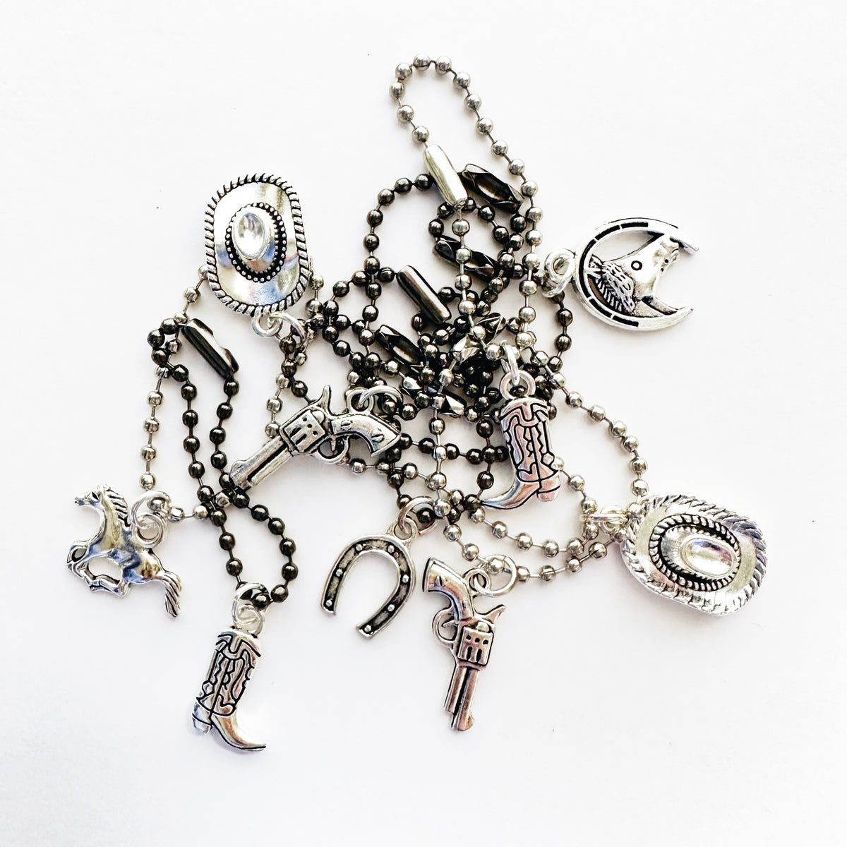 “Patsy” Cowboy Boot Charms (Silver)