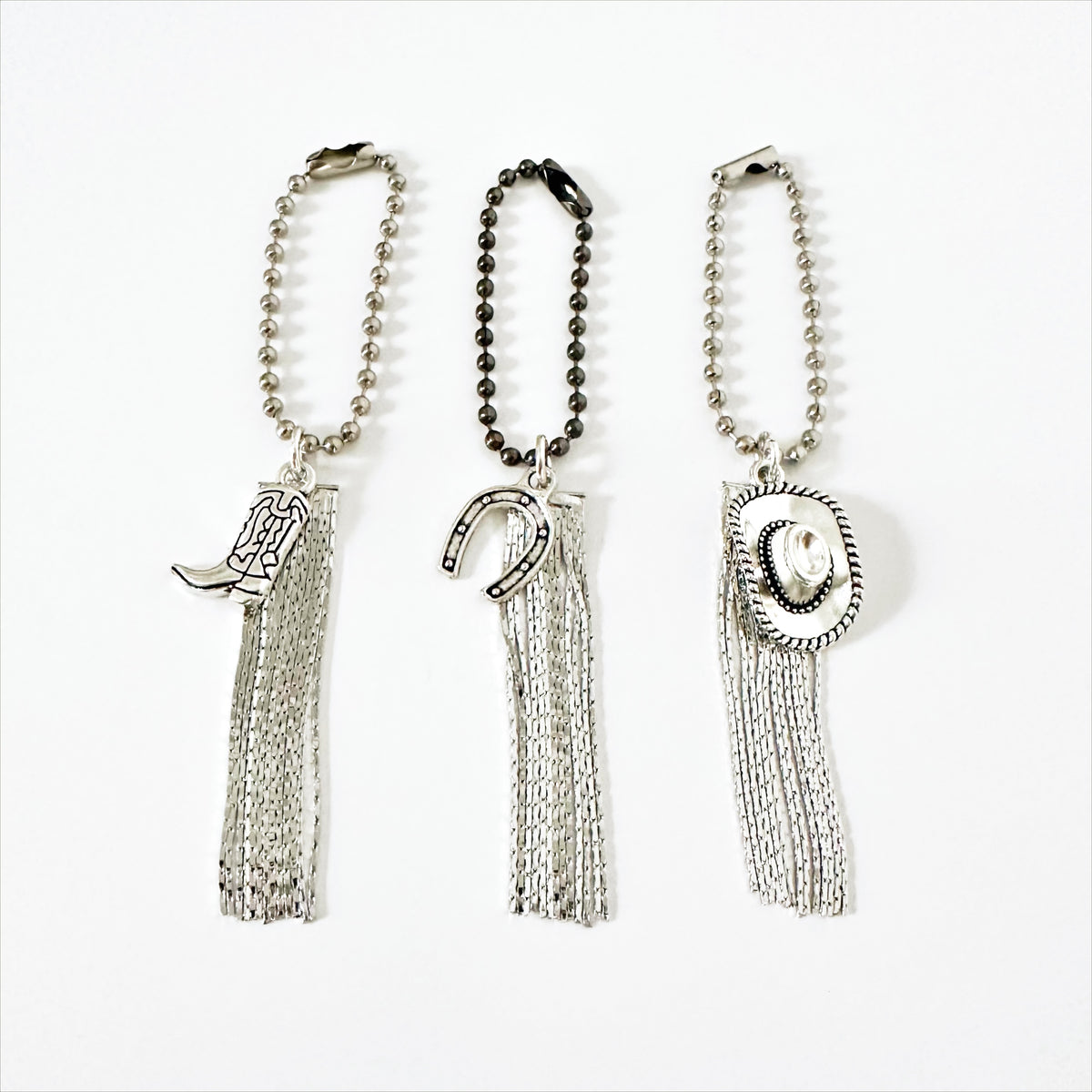 “Reba” Cowboy Boot Charms (Silver)