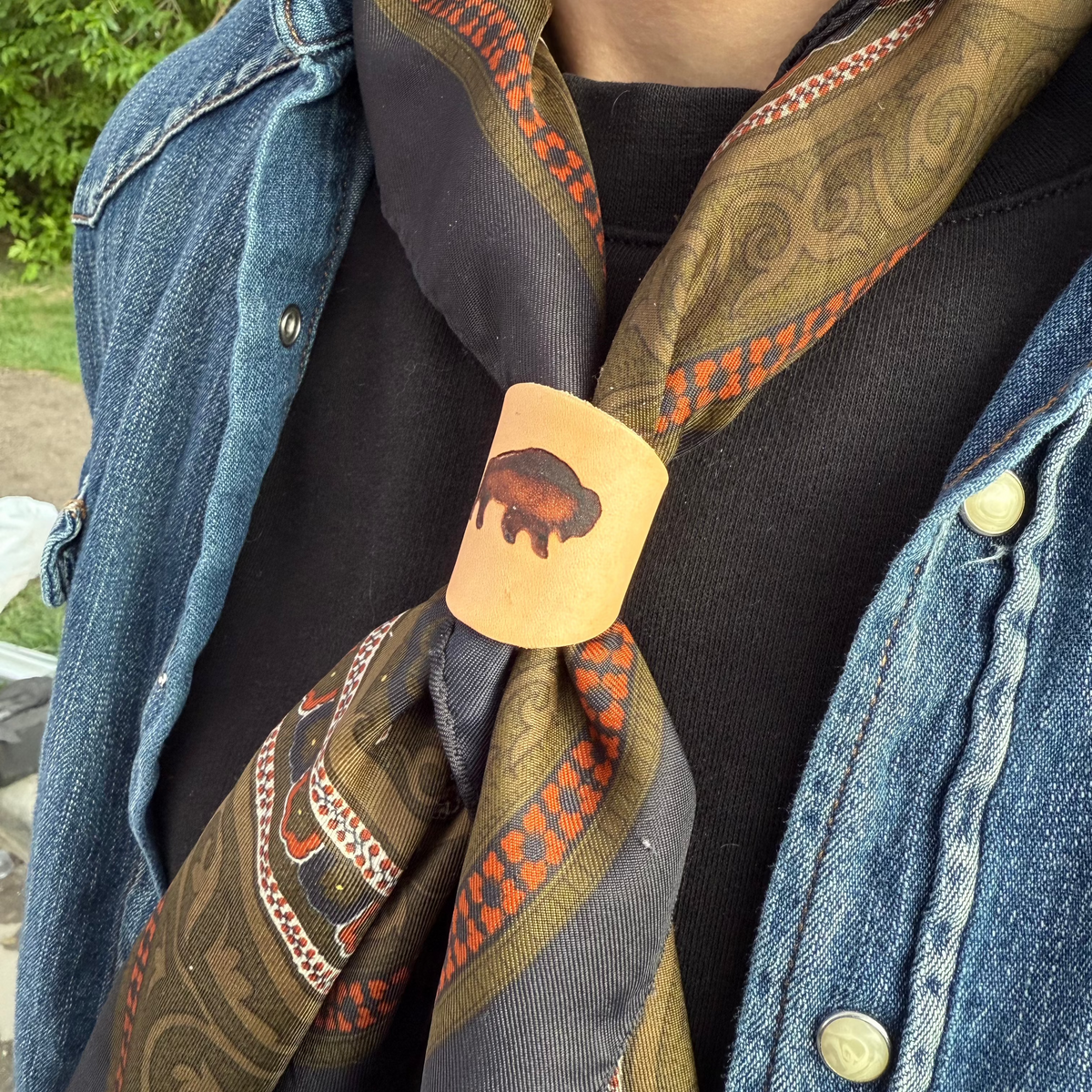&quot;Trail Ride&quot; Bandana Scarf Slides