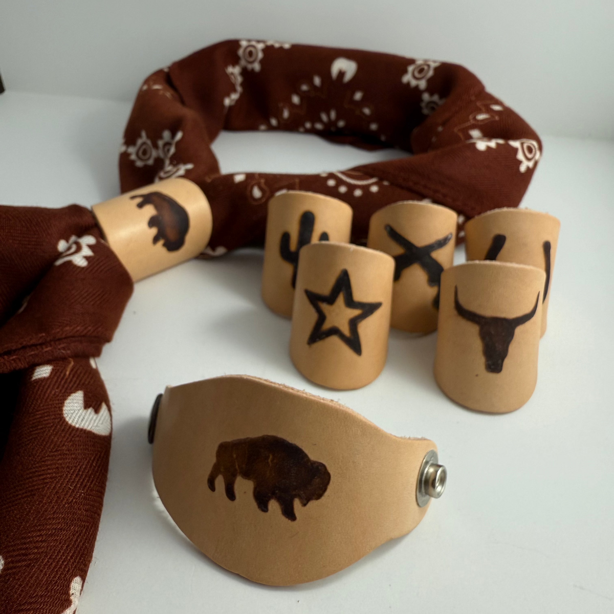 &quot;Trail Ride&quot; Bandana Scarf Slides