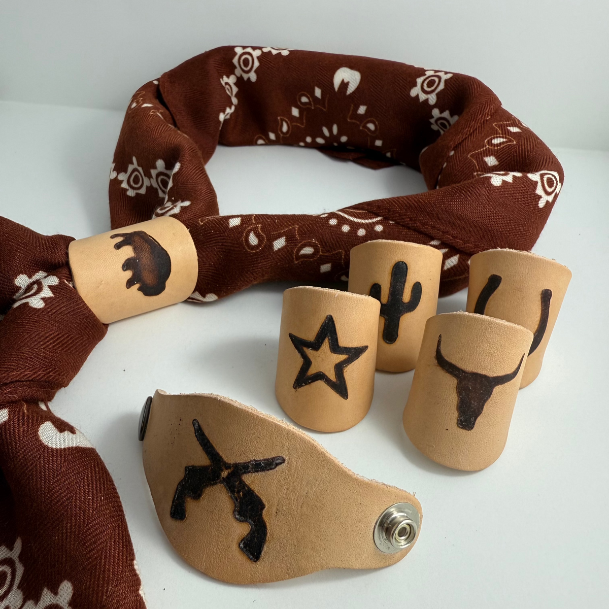 &quot;Trail Ride&quot; Bandana Scarf Slides