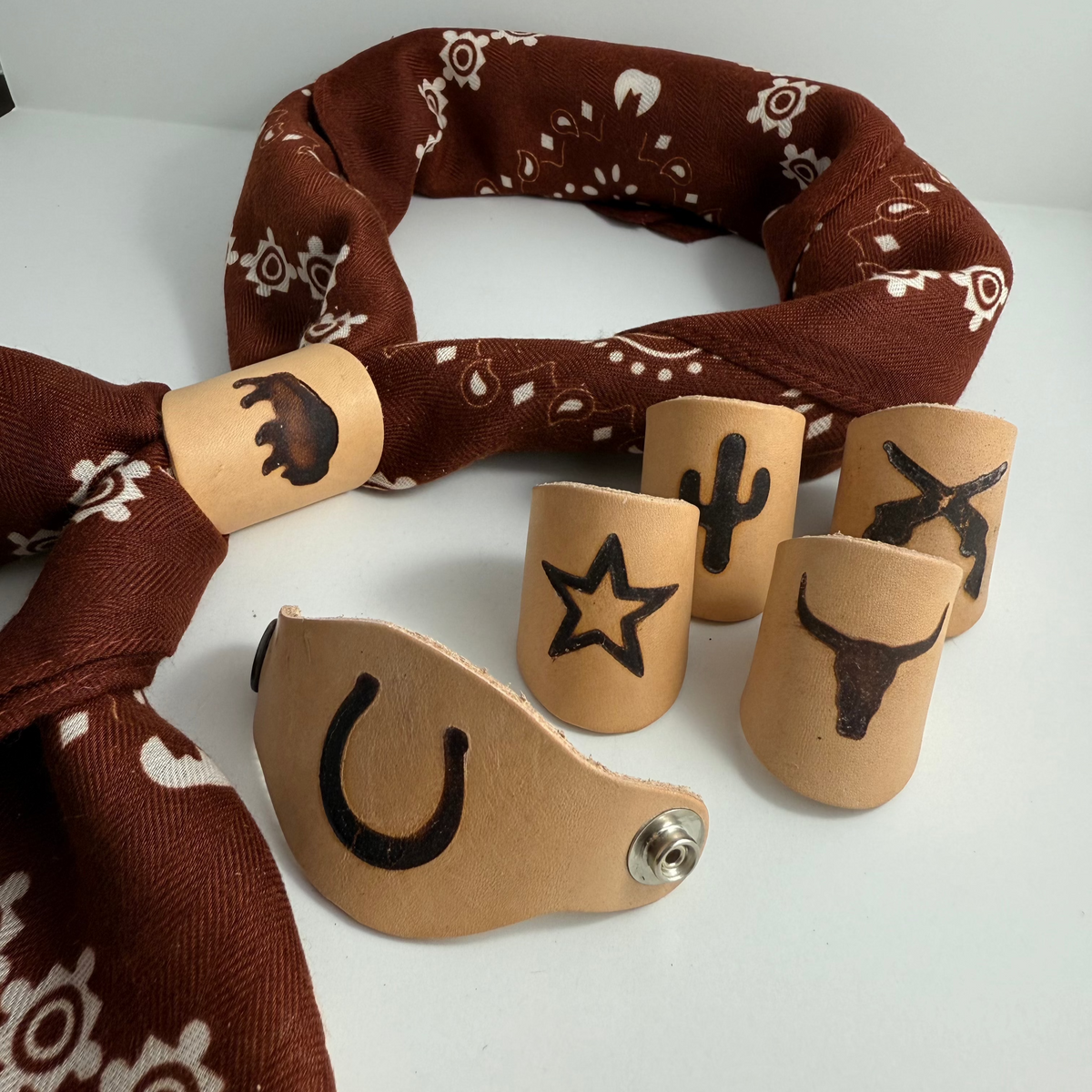 &quot;Trail Ride&quot; Bandana Scarf Slides
