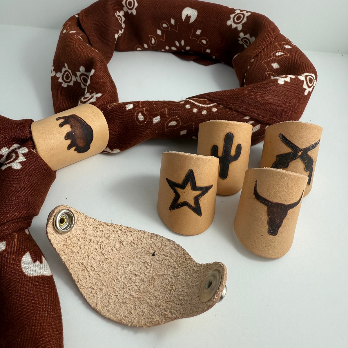 &quot;Trail Ride&quot; Bandana Scarf Slides