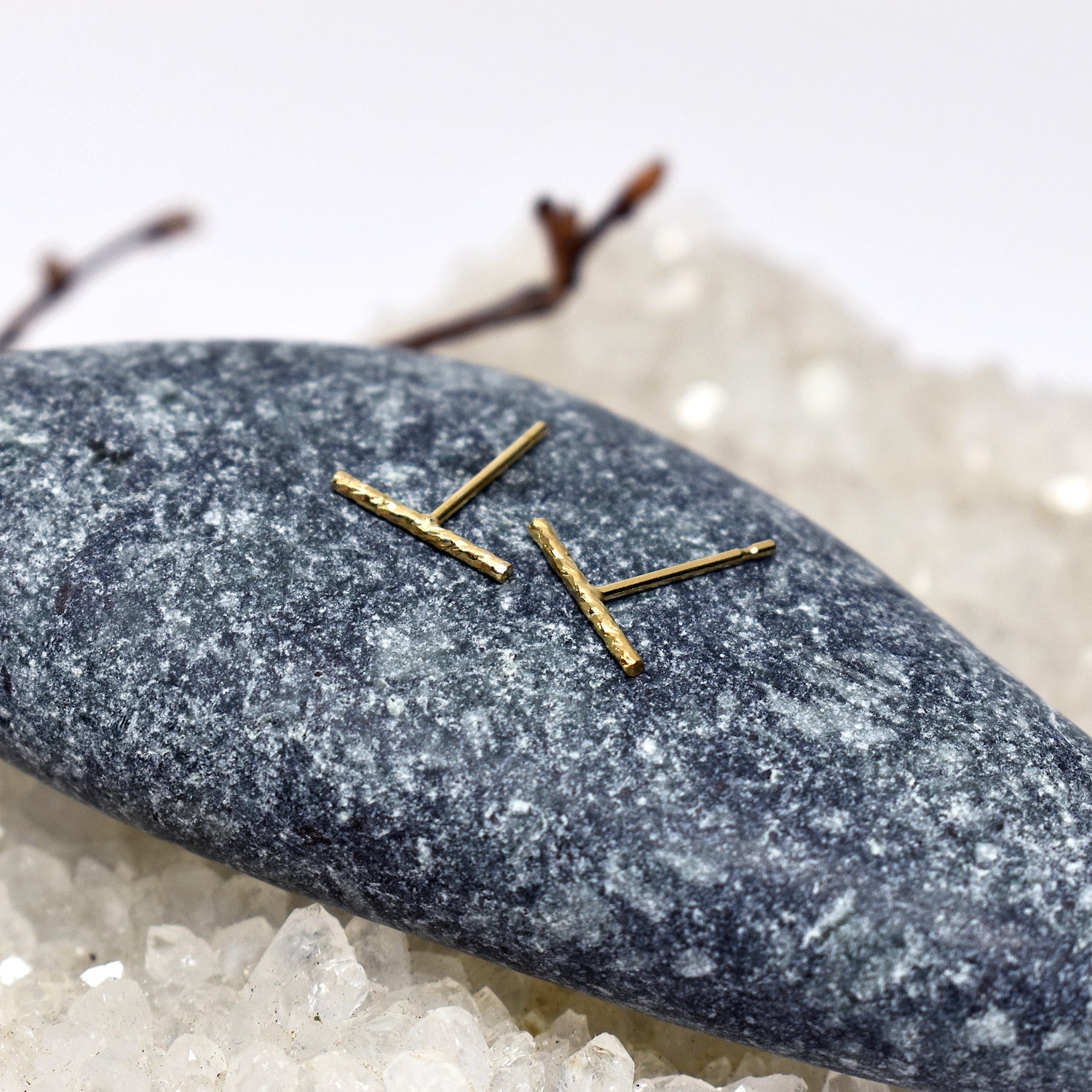 Everlast Sparkle Bar Studs - 14kt Gold-Filled - Cinder & Sage
