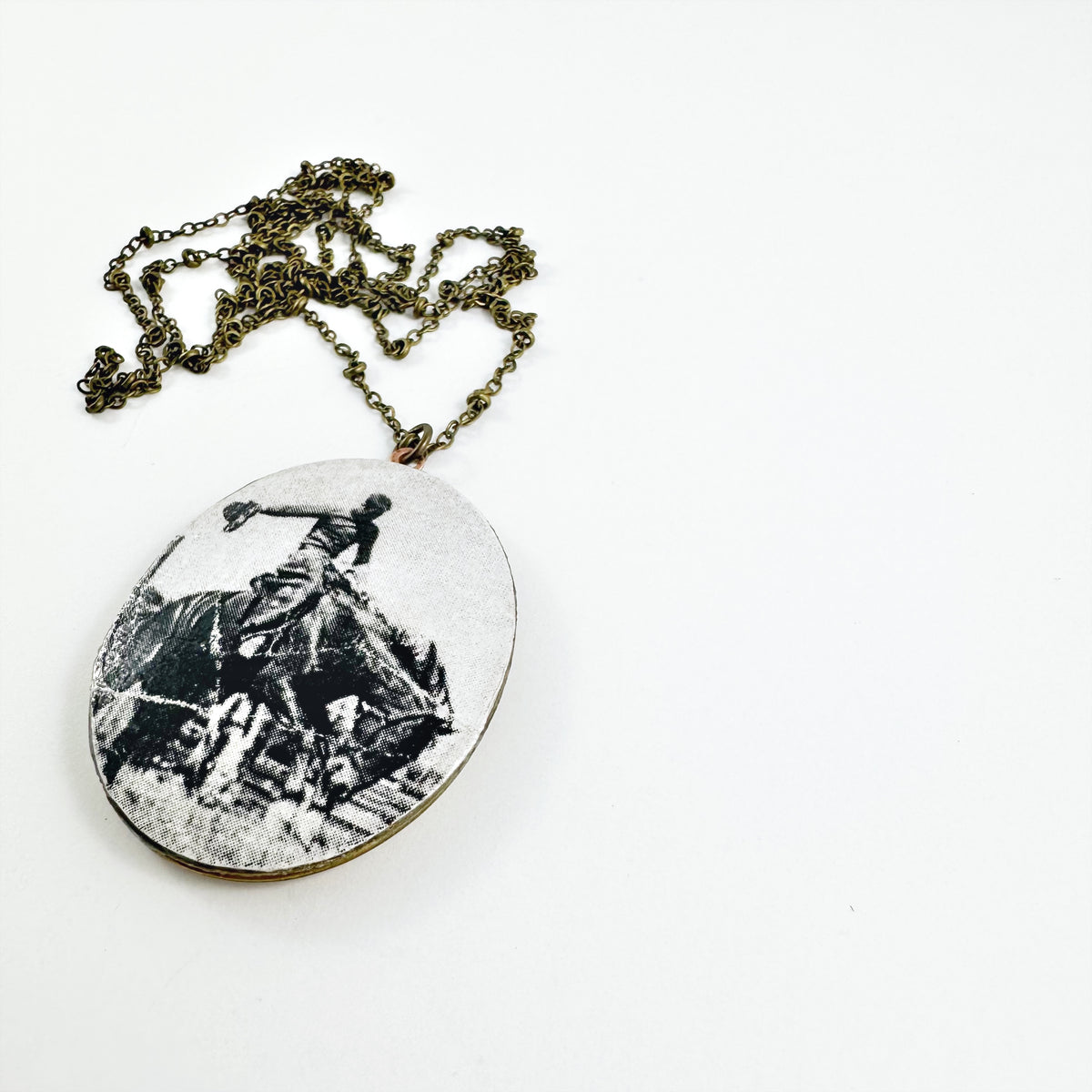 “8 Seconds” Vintage Locket Necklace