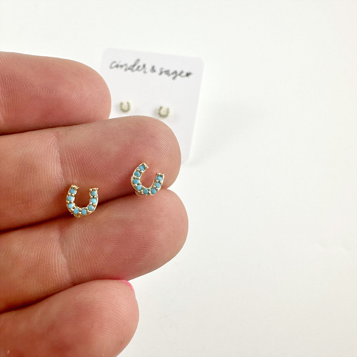 “A Little Luck” Tiny Horseshoe Earrings