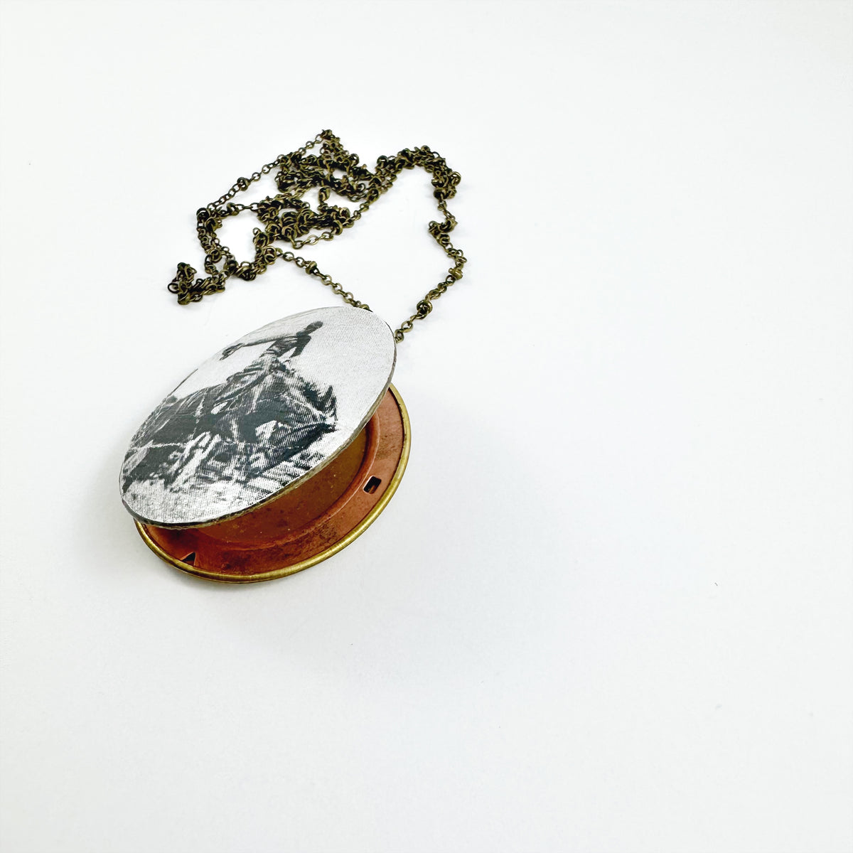 “8 Seconds” Vintage Locket Necklace