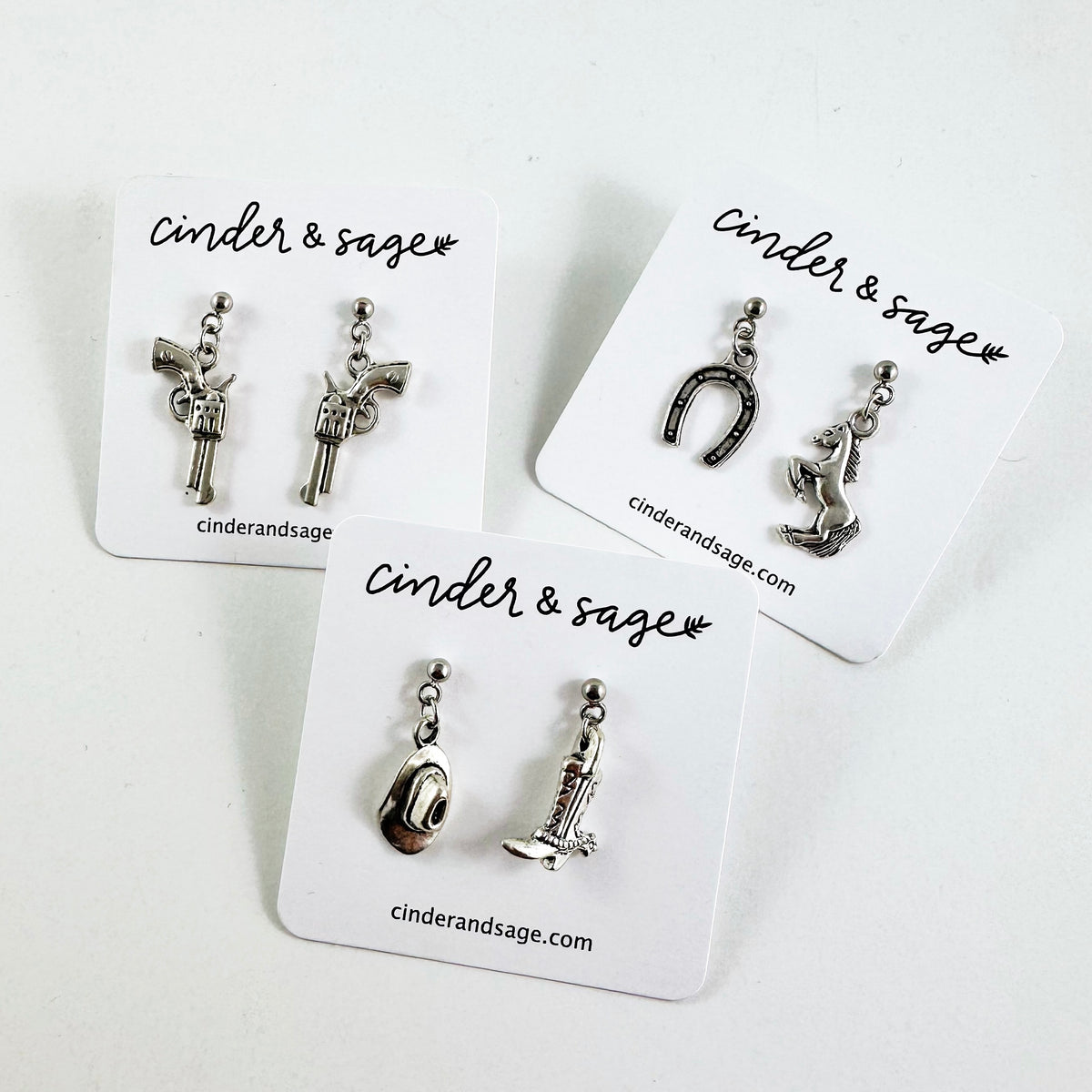 “Saddle Up” Earrings - Silver