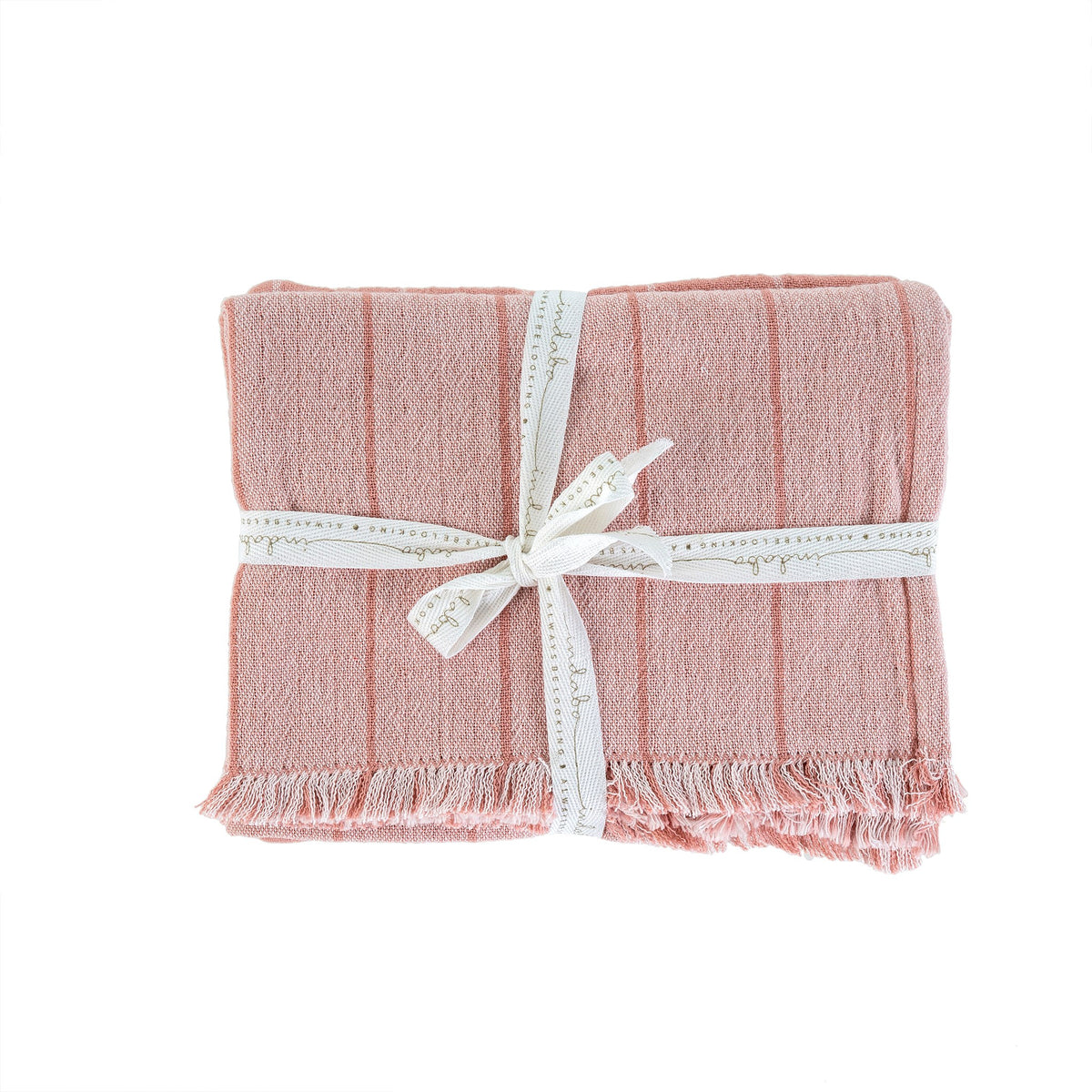 Baker Stripe Tea Towels - Pink (set of 2)