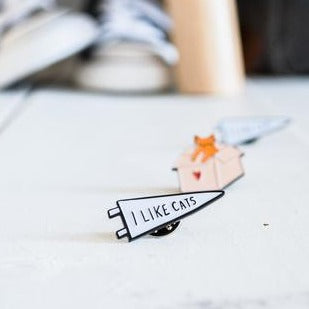 I Like Cats Enamel Pin
