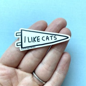 &quot;I Like Cats&quot; Vinyl Sticker