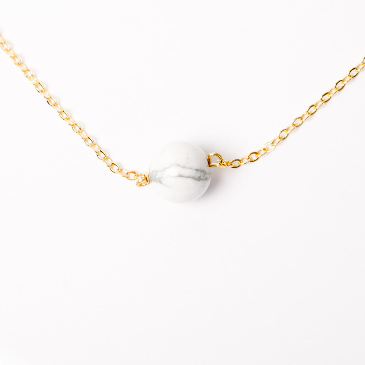 &quot;Rolling Marble&quot; Howlite Necklace