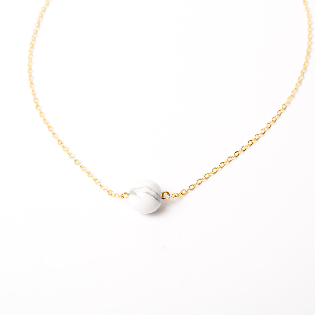 &quot;Rolling Marble&quot; Howlite Necklace