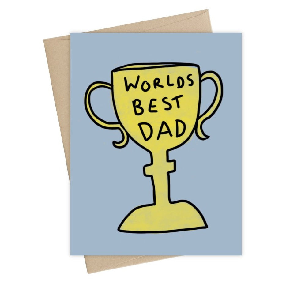 &quot;Worlds Best Dad&quot;(Trophy) Card