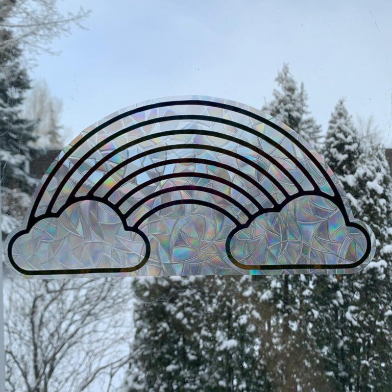 Rainbow &amp; Clouds - Suncatcher / Window Cling