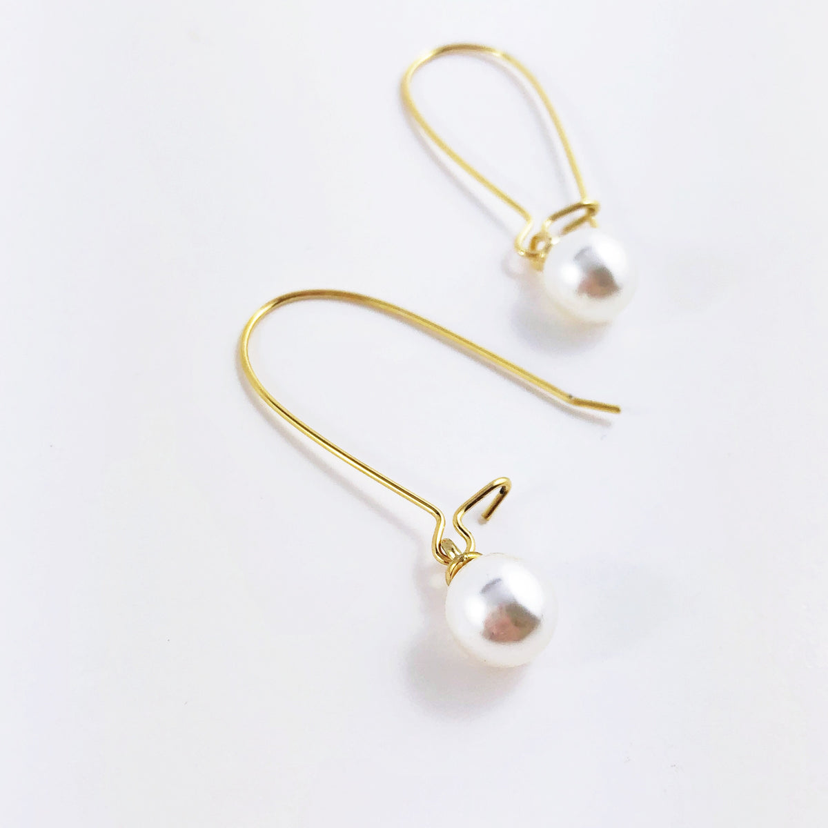 Handmade Gold Pearl Sun Dangle Drop Hook Earrings -  Canada