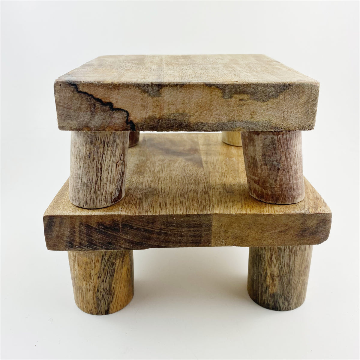 Heirloom Wooden Pedestal Stool