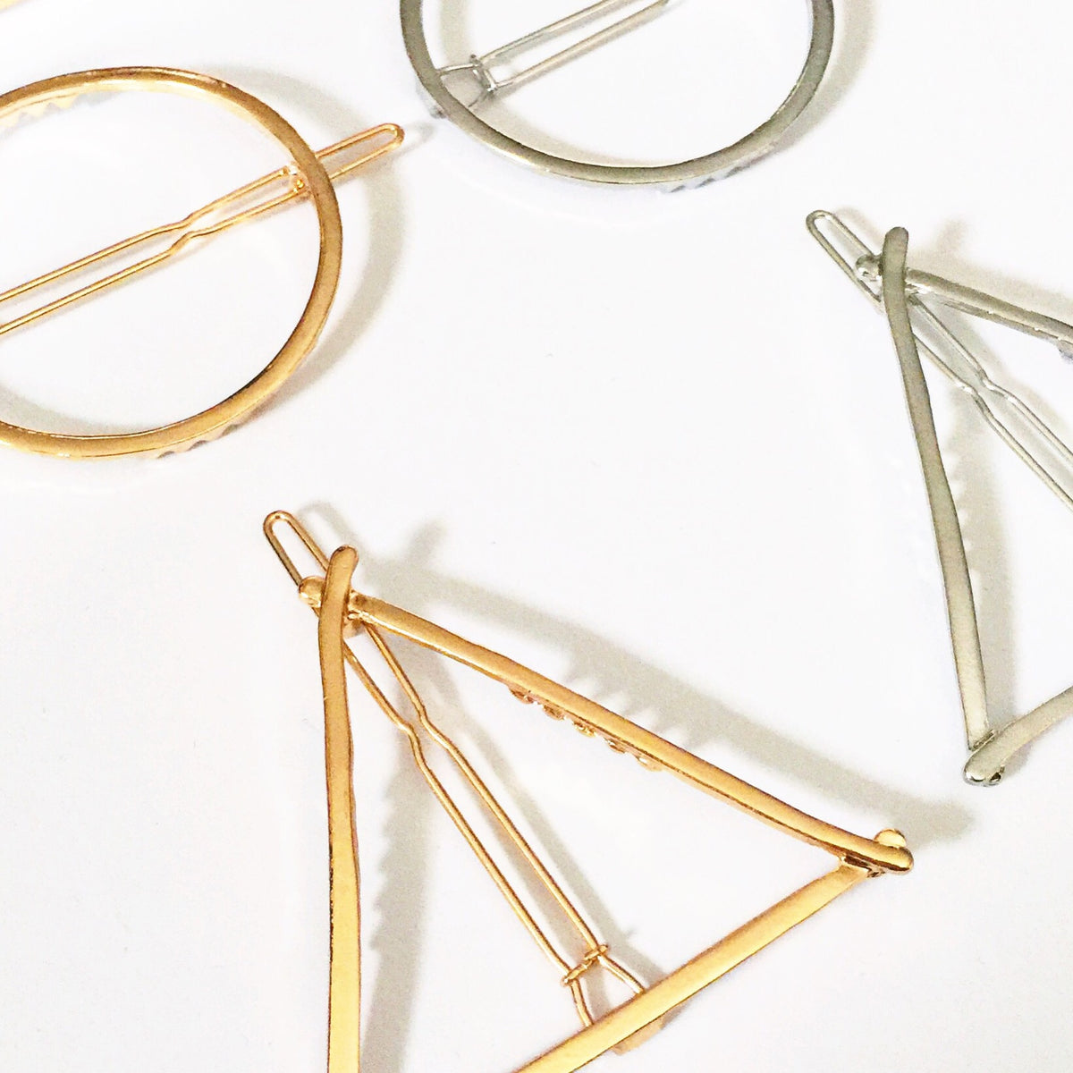 &quot;Sunday&quot; Hair Clips - Triangles &amp; Circles - BOGO SALE!