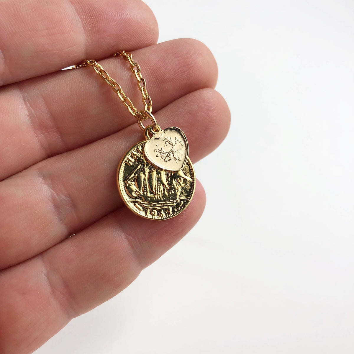 Two-Tone Double Coin Necklace – Astrid Schumacher Designs