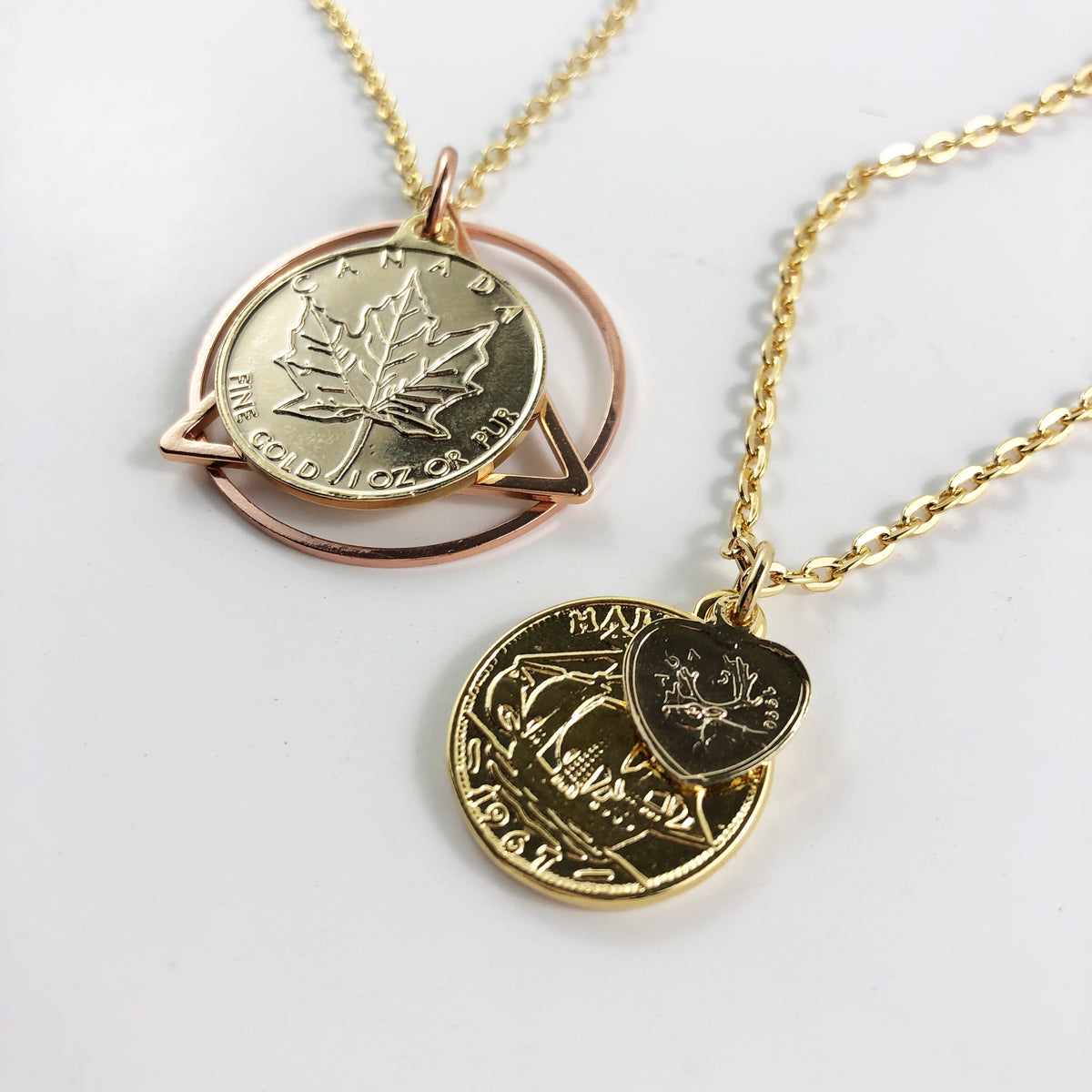 Double Layer Coin Necklace - Goldtone – Funky Monkey Fashion Accessories