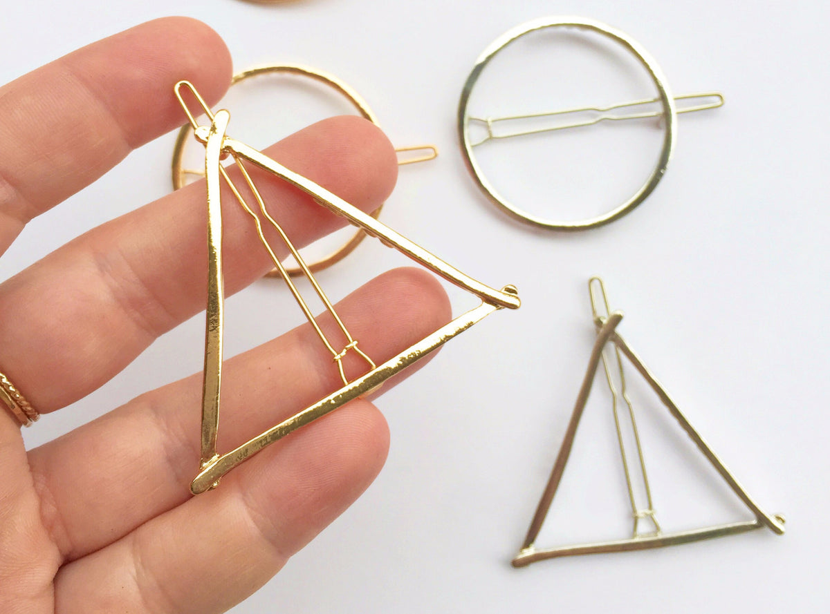 &quot;Sunday&quot; Hair Clips - Triangles &amp; Circles - BOGO SALE!