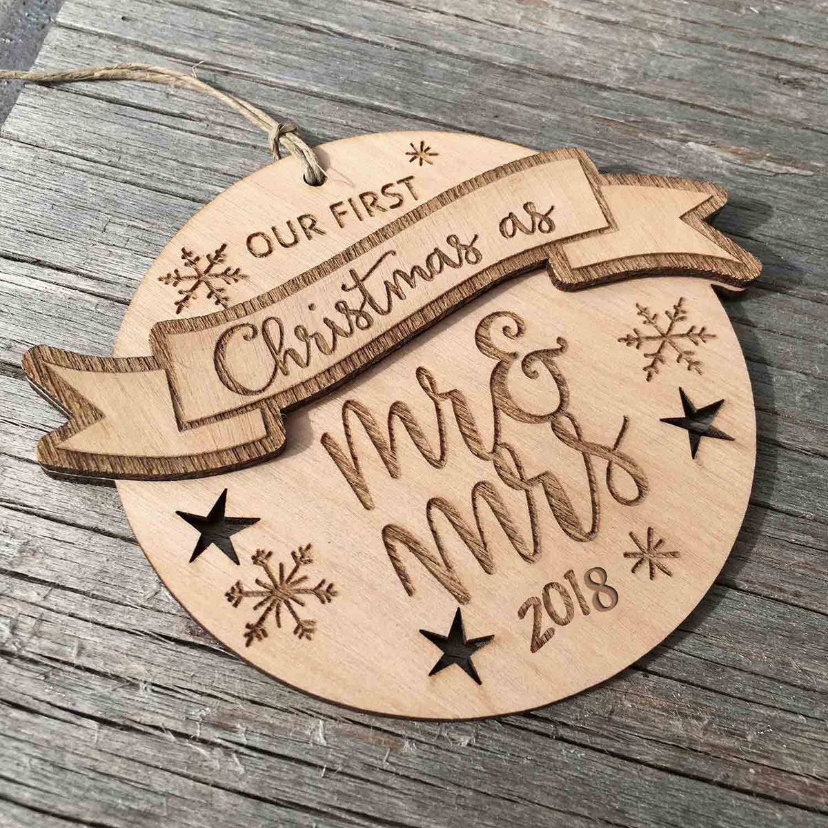 &quot;Our First Christmas as Mr &amp; Mrs&quot; Ornament (2023)