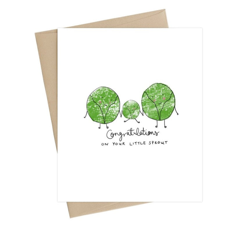 &quot;Congratulations on Your Little Sprout&quot; Card