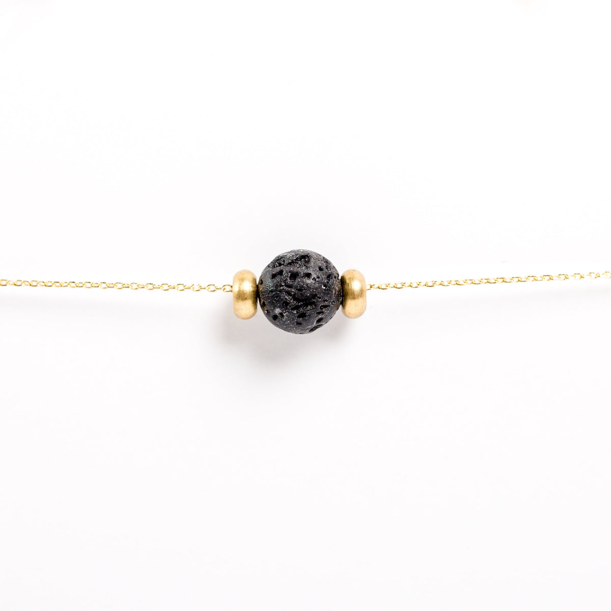 Black Lava Stone Essential Oil Diffuser Necklace