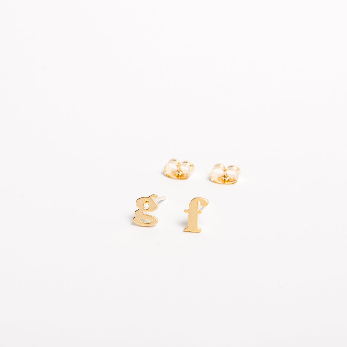 “Initial Here” Stud Earrings - LOWER CASE