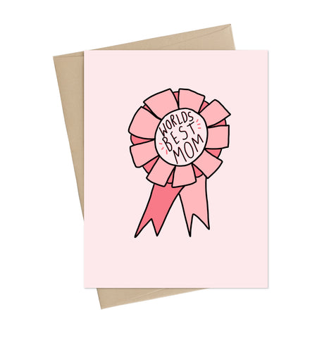 &quot;World&#39;s Best Mom&quot; Badge Card